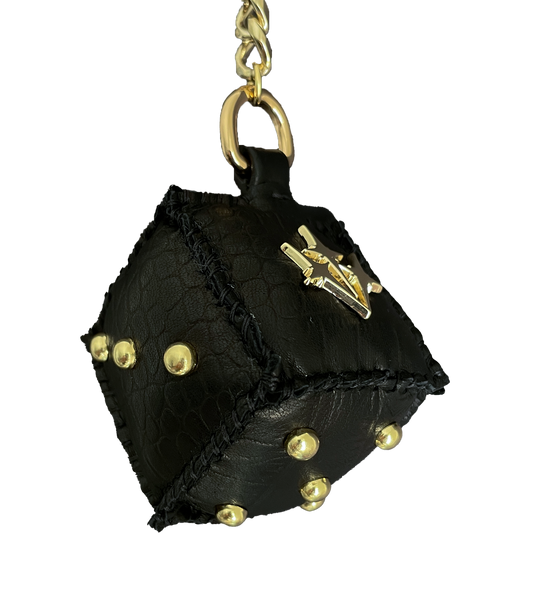 "BLACK AND YELLOW" Dice Bag Charm