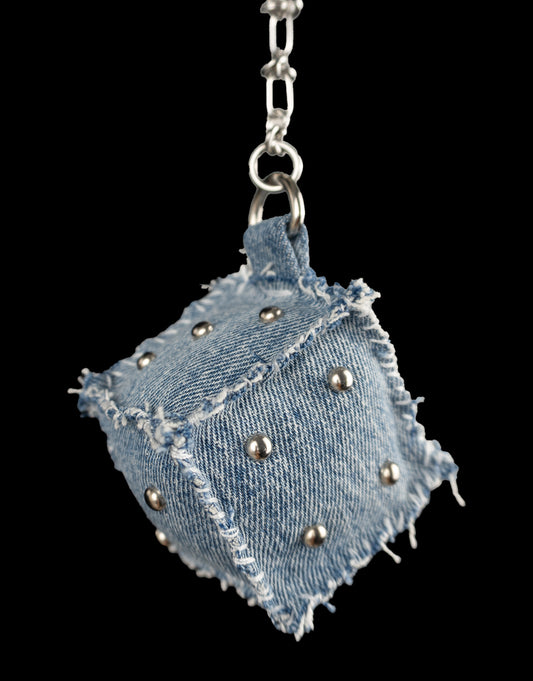 "DENIM" Dice Bag Charm