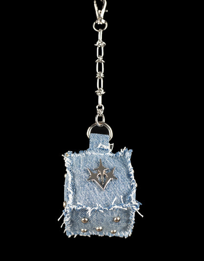 "DENIM" Dice Bag Charm