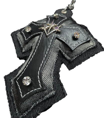 "CHAINMAIL" Cross Bag Charm