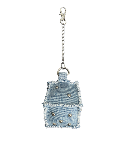 "LIGHT DENIM" Dice Bag Charm