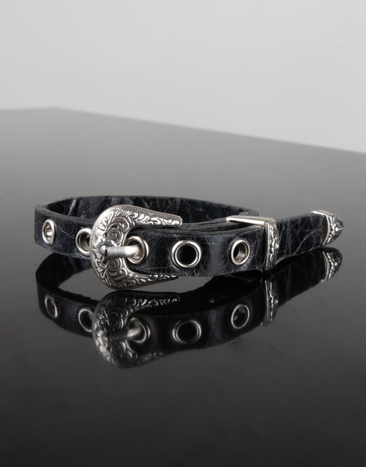 "DISTRESSED BLACK" Belt Bracelet
