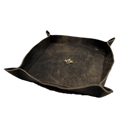"DISTRESSED" LEATHER VALET TRAY - Visions of Humanity