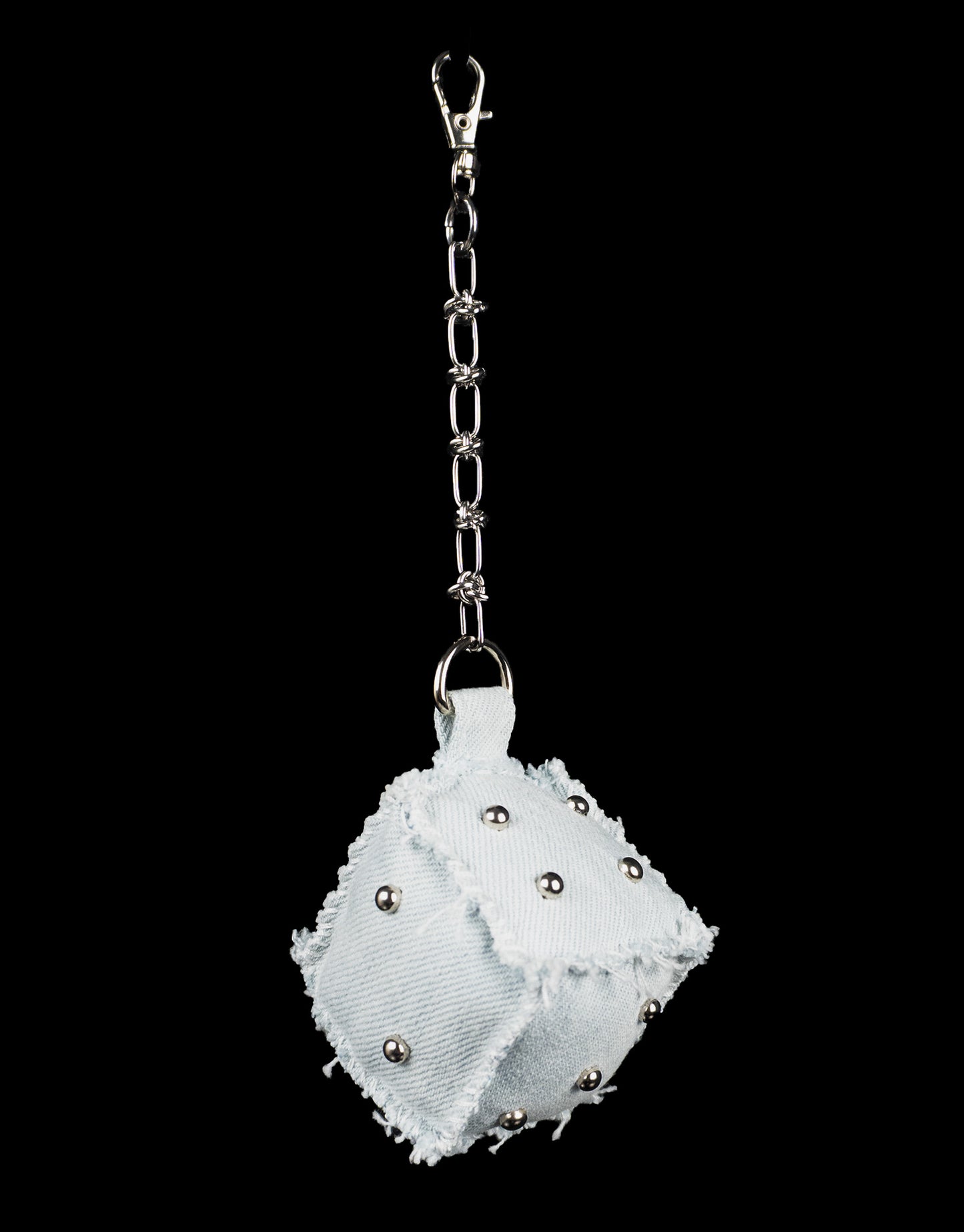 "LIGHT DENIM" Dice Bag Charm