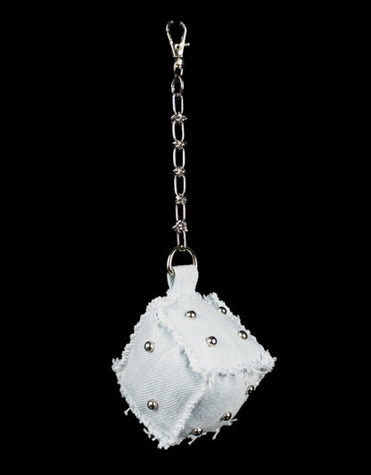 "LIGHT DENIM" Dice Bag Charm