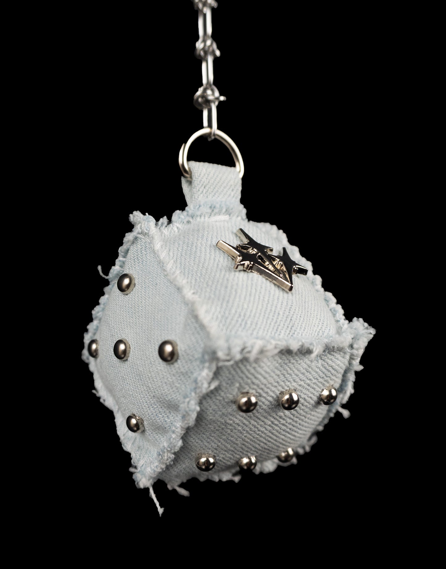 "LIGHT DENIM" Dice Bag Charm
