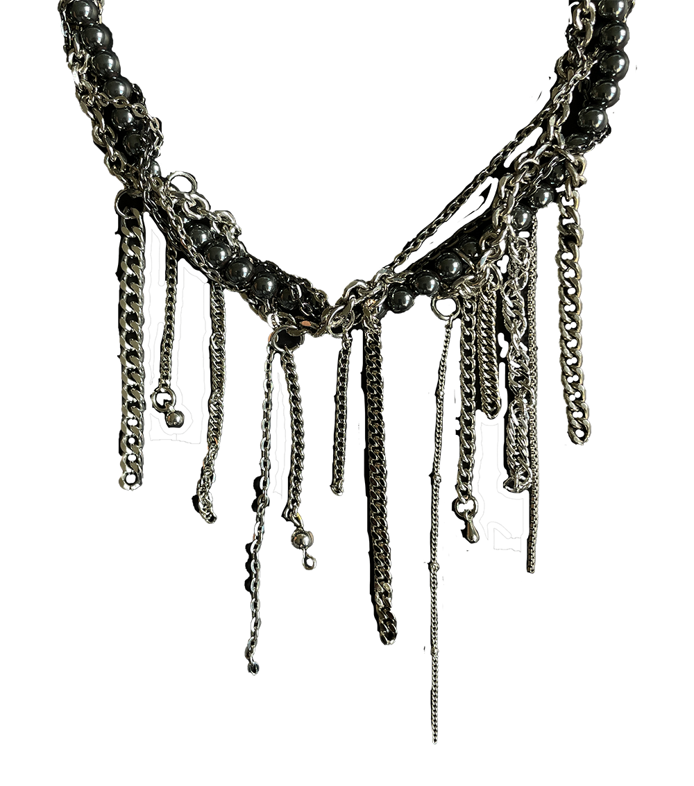 "ONYX" DRIP NECKLACE