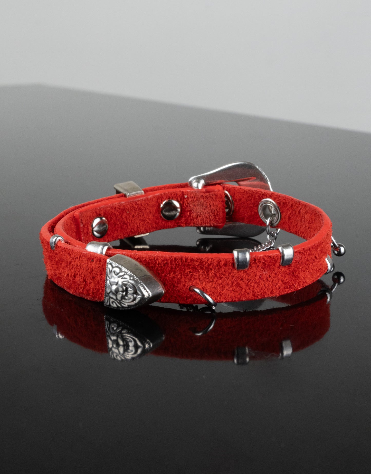 "BRIGHT RED" Belt Bracelet