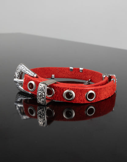 "BRIGHT RED" Belt Bracelet