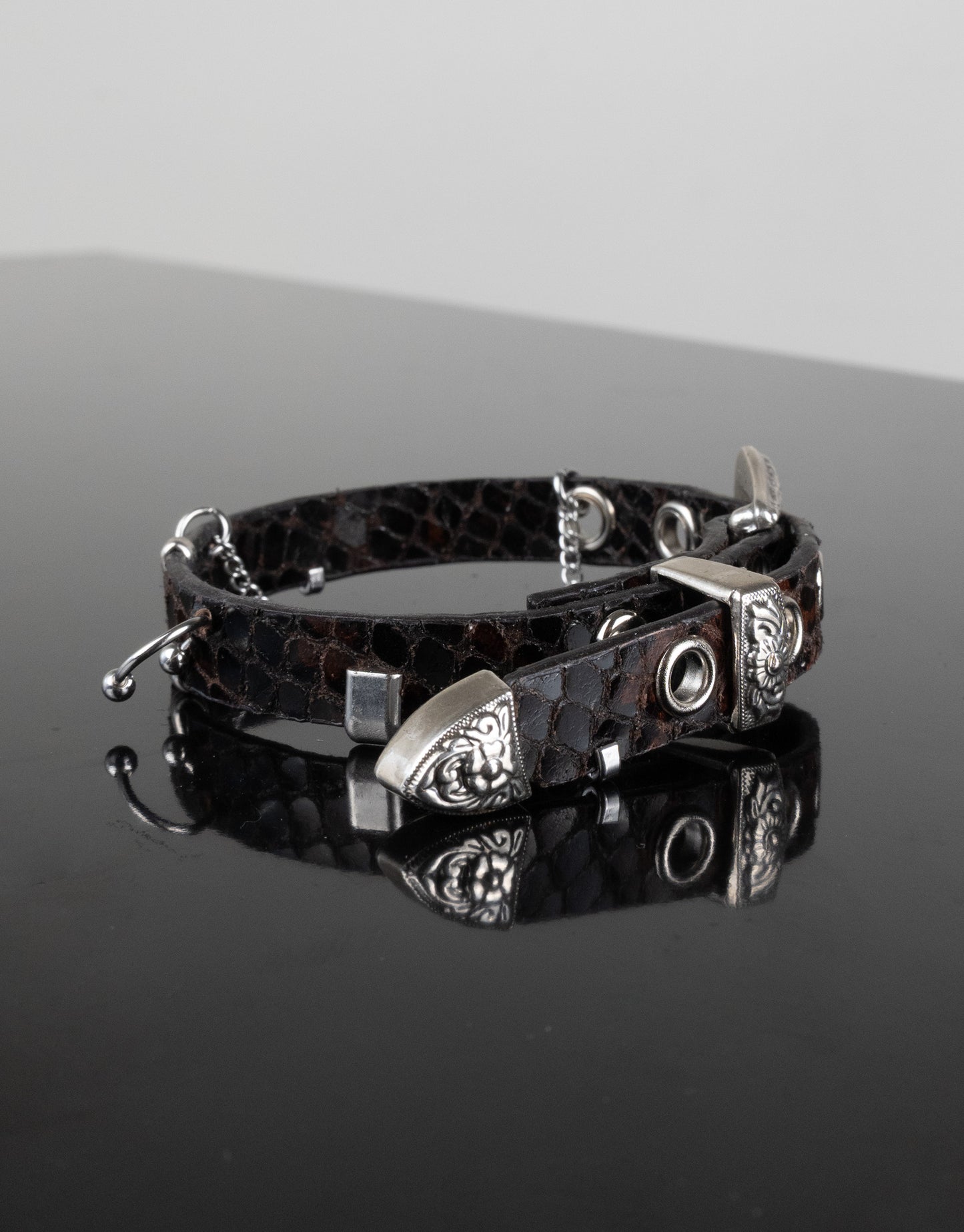 "SCALE BROWN" Belt Bracelet