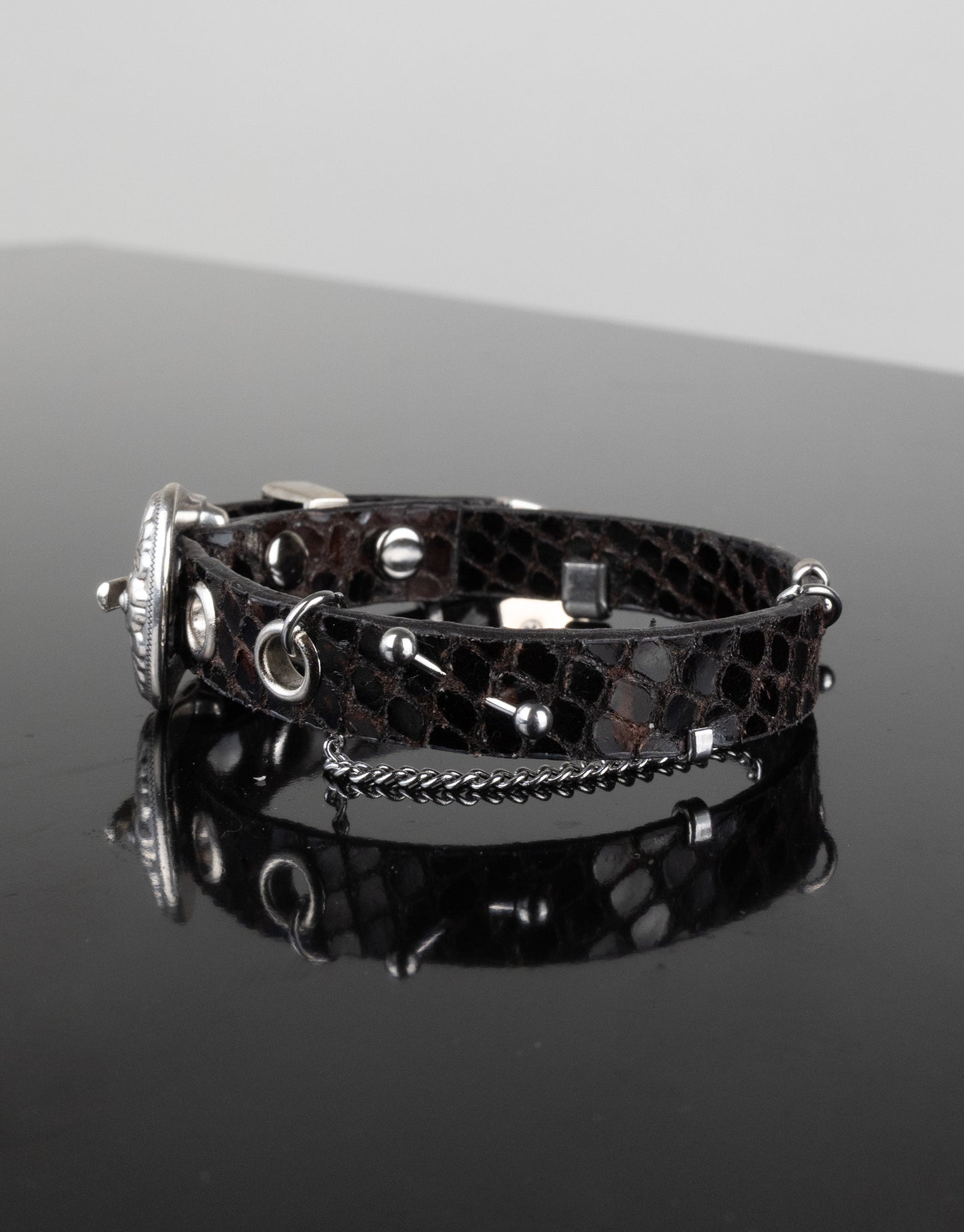 "SCALE BROWN" Belt Bracelet